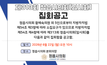 제313회 임시회 팝업존